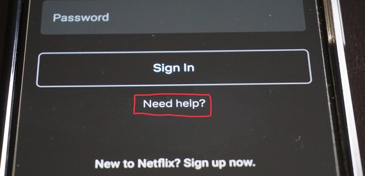 Click Need help below the Sign In button.