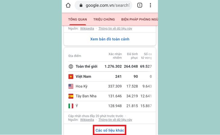 Step 2: Scroll down to the Statistical data section and click on Other data