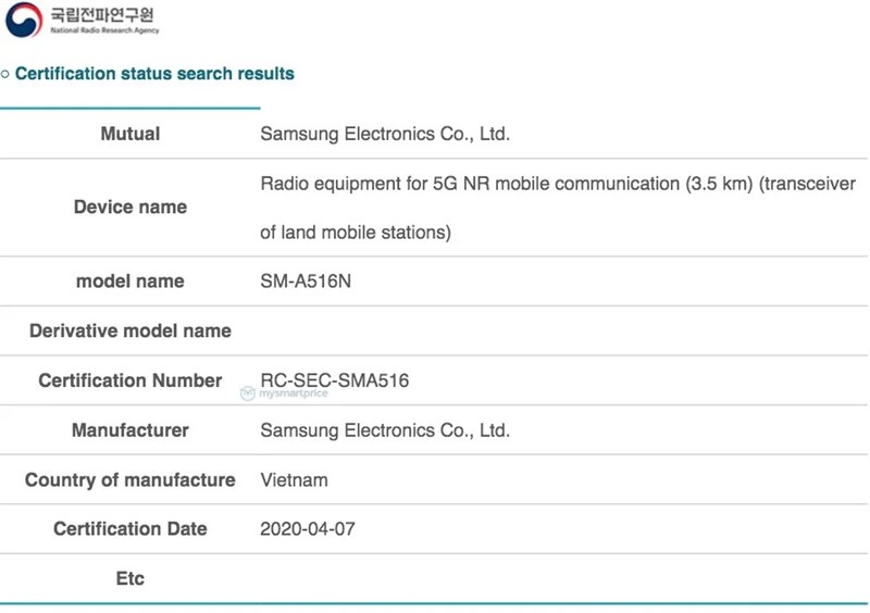 Tin vui cho fan Samsung muốn mua smartphone 5G tầm trung đây, vừa có thêm bằng chứng cho thấy Galaxy A51 5G đã sẵn sàng tiến ra thị trường