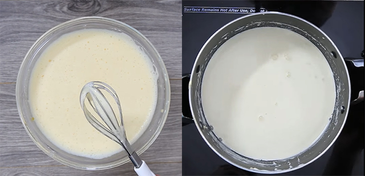 Bước 2 Nấu sữa phô mai bánh flan phô mai - Cheese Flan nướng