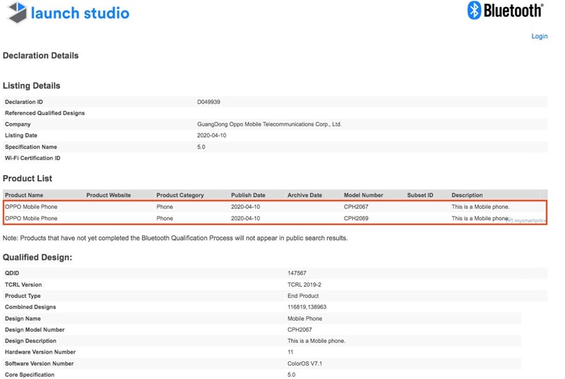 Ba smartphone OPPO, vừa giá rẻ, vừa tầm trung cùng lúc xuất hiện tại Bluetooth SIG, nhiều thông số cấu hình được hé lộ