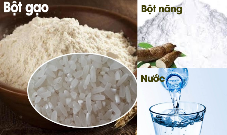 Nguyên liệu làm bánh canh bột gạo