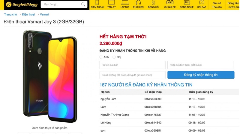 hot sale Vsmart Joy 3 