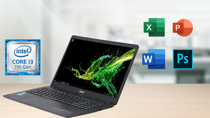 Trang bị bộ xử lý core i3 giúp máy vận hành ổn định