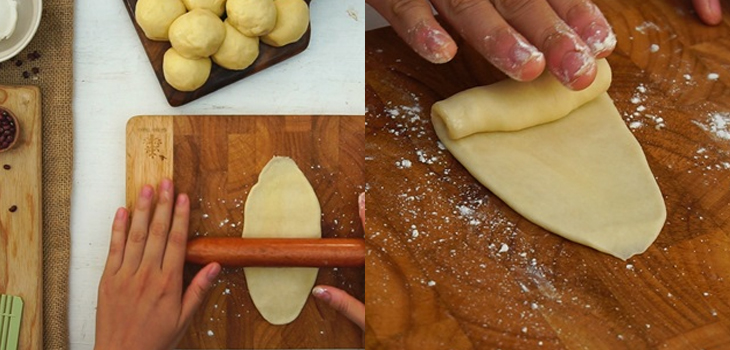 Bước 4 Nhào bột bánh Bánh trung thu chiên ngàn lớp