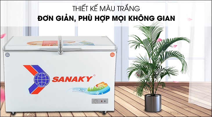 Tủ đông Sanaky 260 lít VH-3699W1 với thiết kế đơn giản, phù hợp với mọi không gian