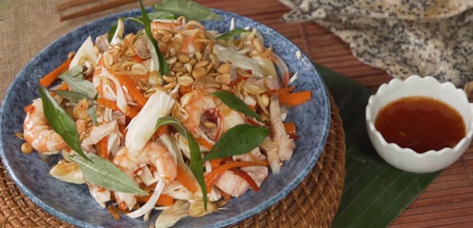 Cách làm gỏi mít non tôm thịt cực ngon cực đơn giản