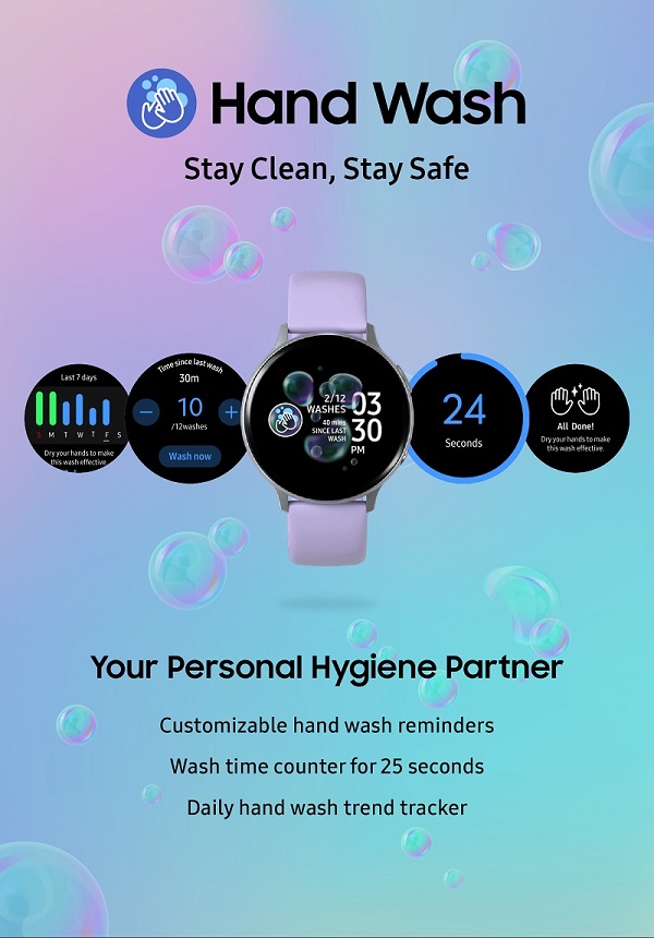 Samsung phát hành ứng dụng Hand Wash cho người dùng các thiết bị Galaxy Watch