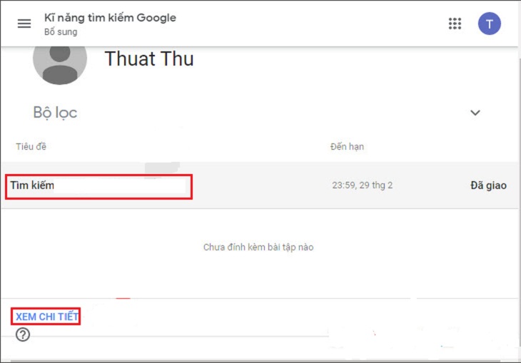 Hướng dẫn cách đăng kí, tham gia lớp học và nộp bài tập trên Google Classroom cho học sinh, sinh viên > Chọn xem chi tiết