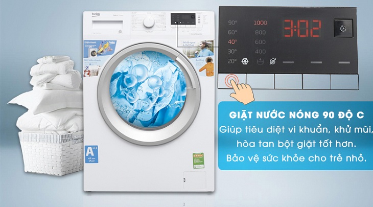 Công nghệ giặt nước nóng trên máy giặt Beko