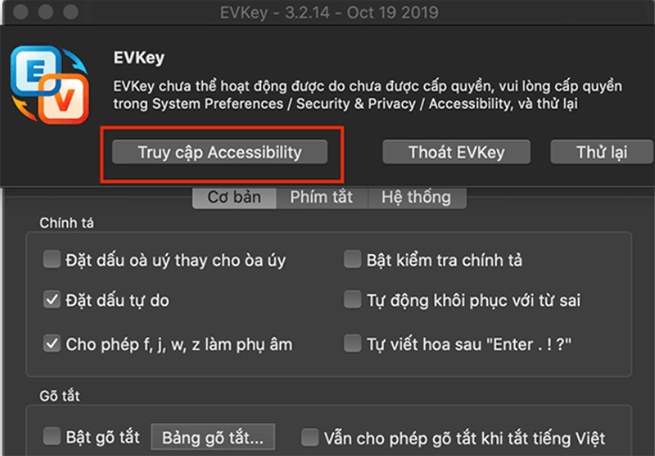 Bạn nhấp vào Truy cập Accessibility.