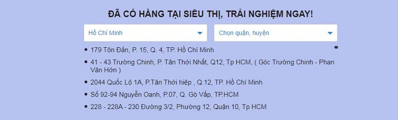 Địa chỉ siêu thị