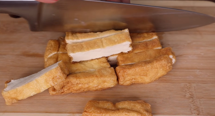Bước 2 Chiên đậu hũ Phở chay