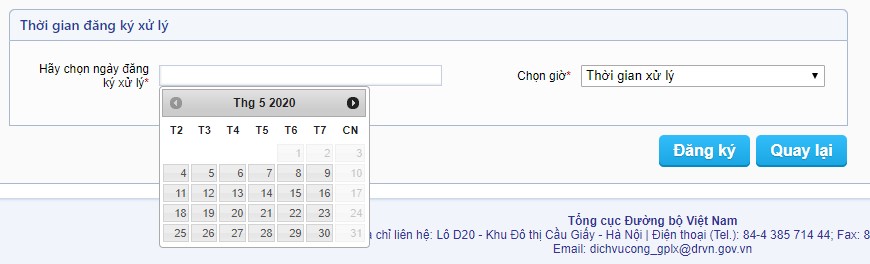 Cách đổi giấy phép lái xe online tại nhà do Tổng Cục đường bộ cấp chưa tới 5 phút > Thời gian đăng ký xử lý: