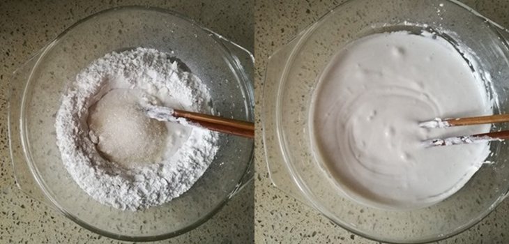 Bước 1 Trộn bột Bánh bột nếp chiên đơn giản