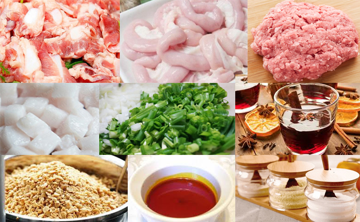 Chuẩn bị nguyên liệu và dụng cụ làm dồi sụn
