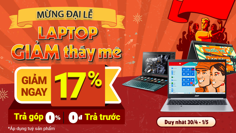 Laptop khuyến mãi mừng đại lễ