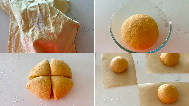 Bước 2: Ủ bột và nặn dáng bánh