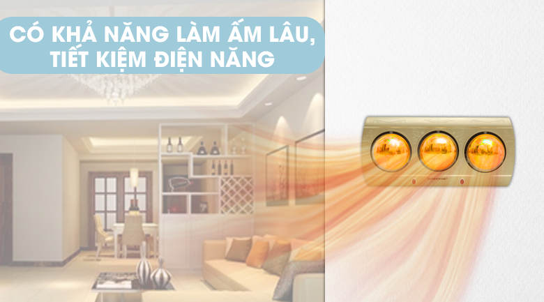 Đèn sưởi hồng ngoại là gì? > Tiết kiệm điện