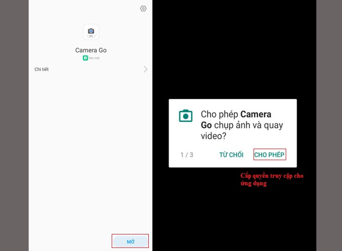 Cách tải, cài đặt và sử dụng ứng dụng Google Camera Go hỗ trợ Zoom 10x và chụp HDR > Cài đặt ứng dụng