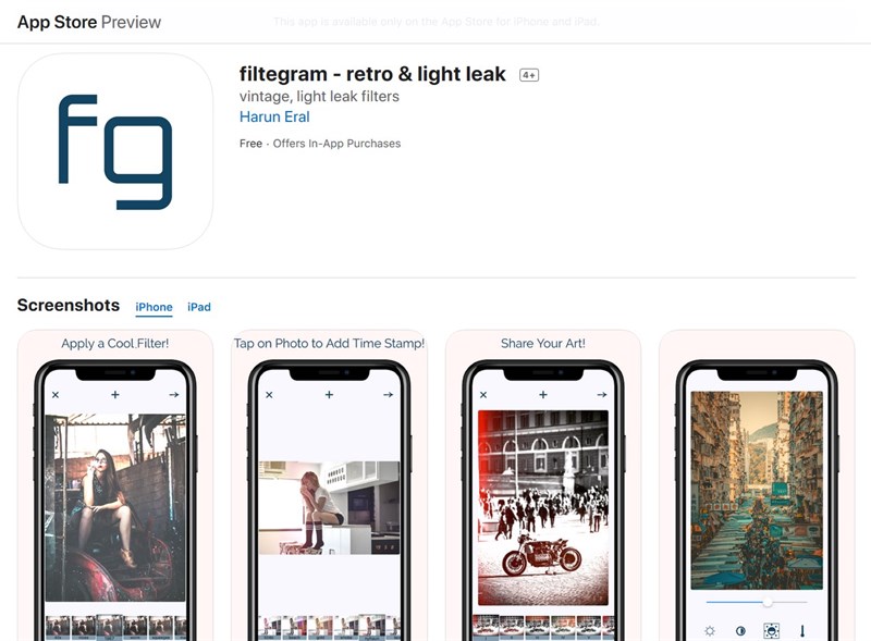 Ứng dụng chụp ảnh iOS tính phí đang miễn phí có thời hạn Ứng dụng chụp ảnh iOS tính phí đang miễn phí có thời hạn