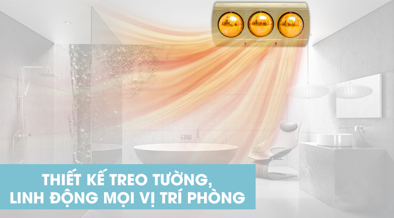 Các tiện ích cần có của đèn sưởi > Thiết kế treo tường