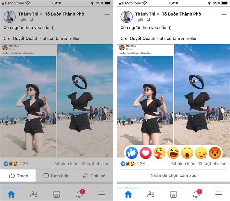 Biểu tượng cảm xúc Thương thương trên Facebook