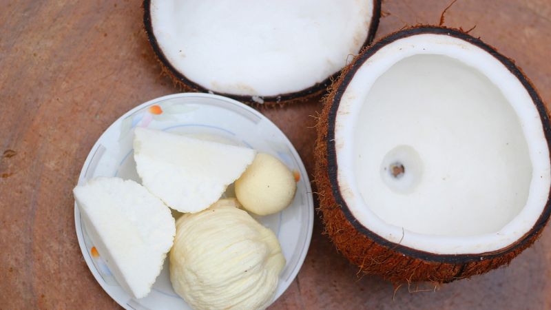 Coconut sprouts with sugar