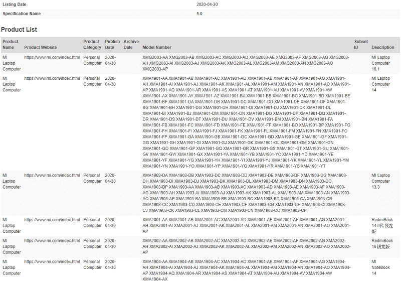 6 mẫu laptop mới của Xiaomi đồng loạt được cơ quan Bluetooth SIG phê duyệt