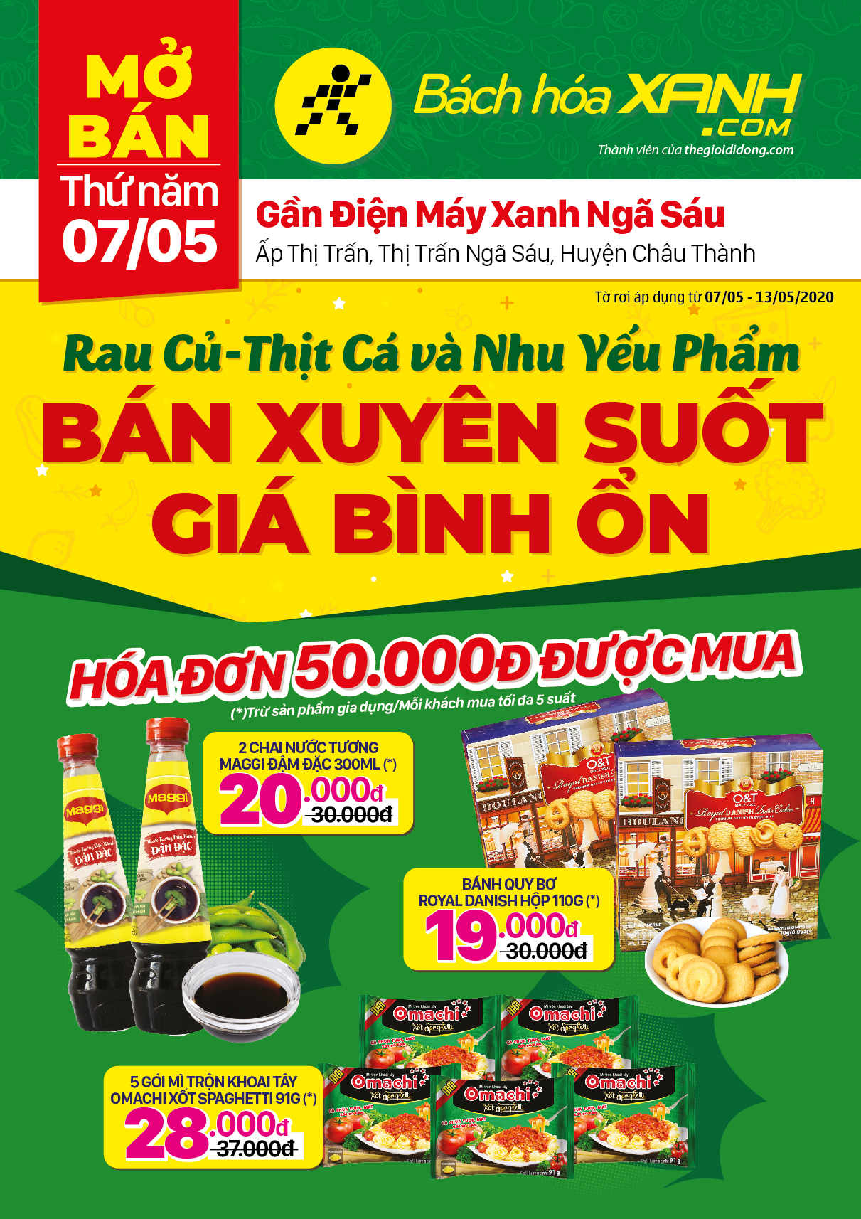 Cửa hàng Bách hoá XANH tại Ấp Thị Trấn, TT. Ngã Sáu