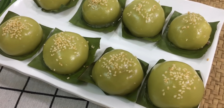 Bước 7 Thành phẩm Bánh ít trần lá dứa