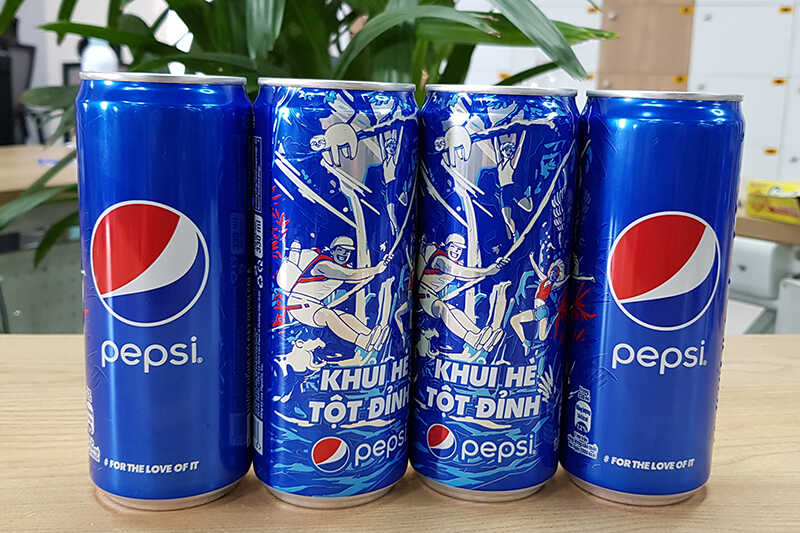 Vỏ pepsi đổi màu