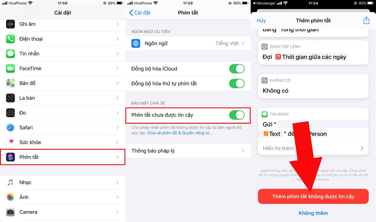 3 cách hẹn giờ gửi tin nhắn bằng Siri shortcut trên iPhone đơn giản, nhanh chóng > dùng Siri shortcuts