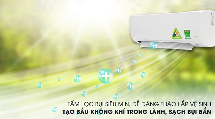 Tấm lọc bụi mịn trên Máy lạnh Daikin Inverter 1.5 HP ATKQ35TAVMV 