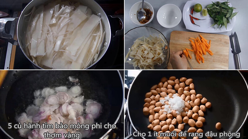 How to make bamboo shoot salad with dried shrimp, sweet and sour, sweet and sour, delicious