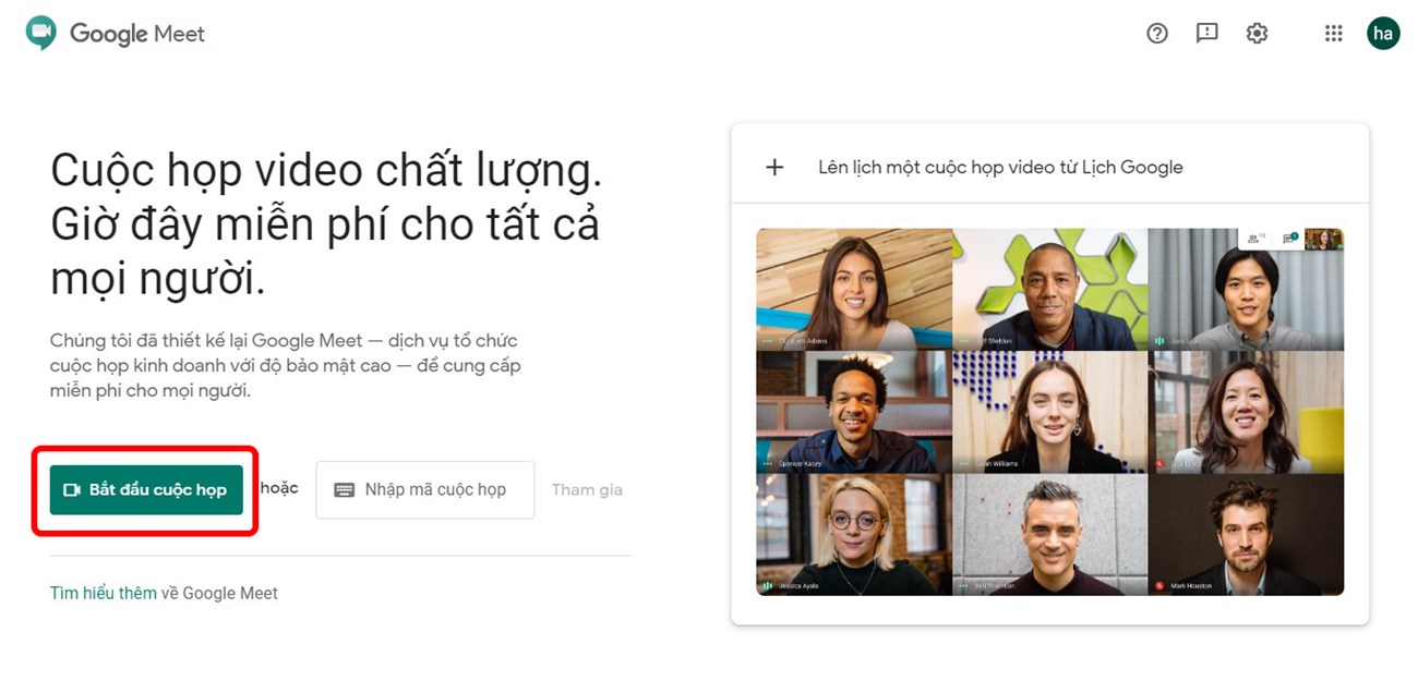 Google Meet miễn phí được bao nhiêu phút?