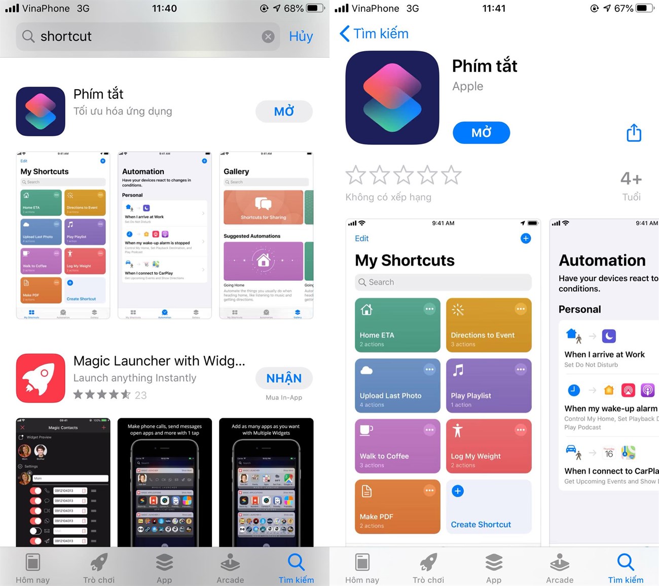 Hướng dẫn cách thêm và sử dụng Siri Shortcuts trên Spotify > cài đặt Shortcuts