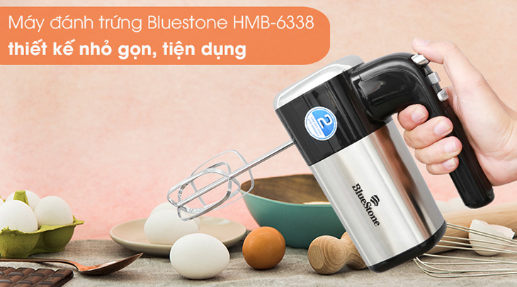 Máy đánh trứng Bluestone sở hữu thiết kế sang trọng, nhỏ gọn