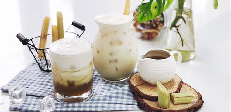 Bước 4 Thành phẩm nước mía sữa tươi macchiato