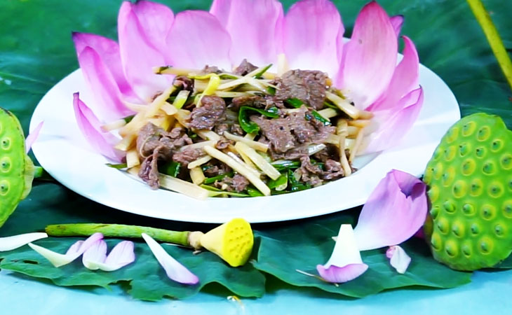 How to make delicious, simple and delicious stir-fried lotus root with beef