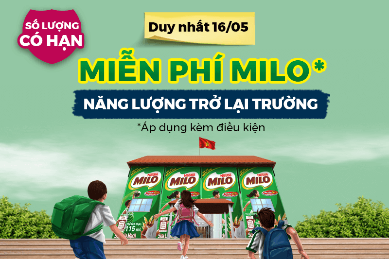 Miễn phí Milo tiếp thêm năng lượng trở lại trường Miễn phí Milo tiếp thêm năng lượng trở lại trường