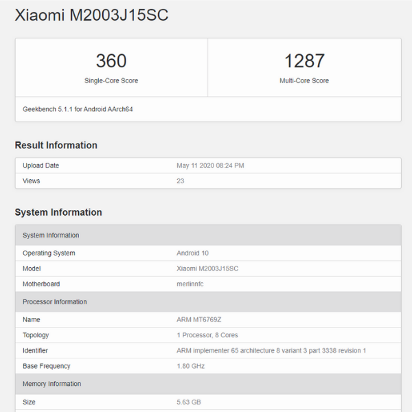 Xiaomi M2003J15SC Xiaomi M2003J15SC