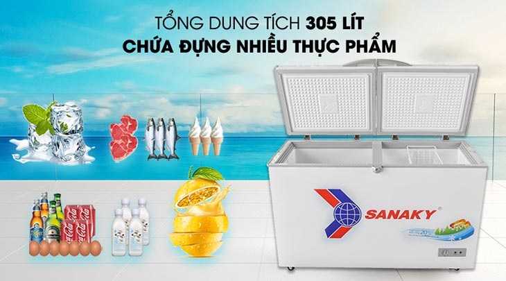 Tủ đông một ngăn có đa dạng dung tích lựa chọn phù hợp với nhu cầu