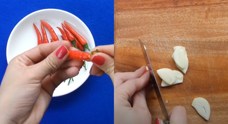 Bước 2 Sơ chế nguyên liệu Rau muống ngâm chua ngọt
