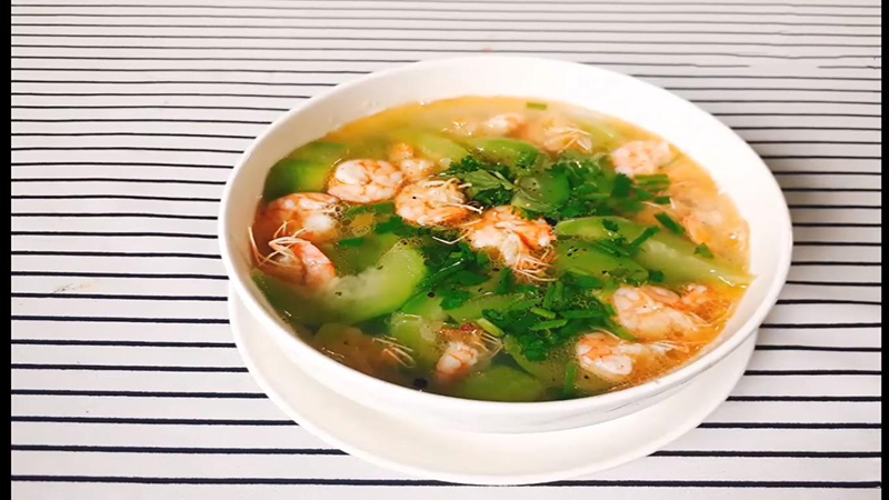 Canh mướp nấu tôm