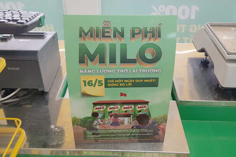 Bách hoá XANH cùng Nestle trao tặng hàng nghìn lốc sữa Milo miễn phí