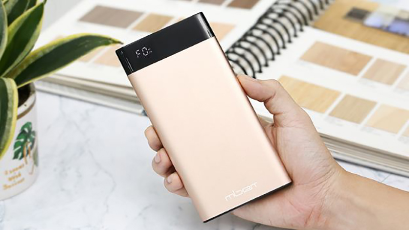 Pin sạc dự phòng Polymer 10.000mAh Type C PD QC3.0 Mbest DS506-WB Gold Pin sạc dự phòng Polymer 10.000mAh Type C PD QC3.0 Mbest DS506-WB Gold