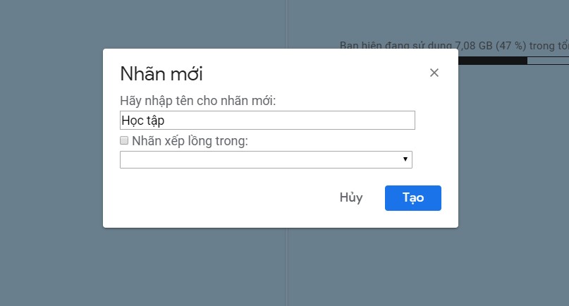 10 mẹo hay, tiện ích mà người dùng Gmail nhất định phải biết > Tạo nhãn mới cho thư