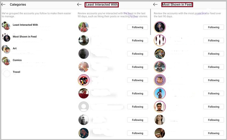 Hướng dẫn cách xem và dọn dẹp tài khoản ít tương tác trên Instagram > Xem người tương tác nhiều nhất và người tương tác ít nhất