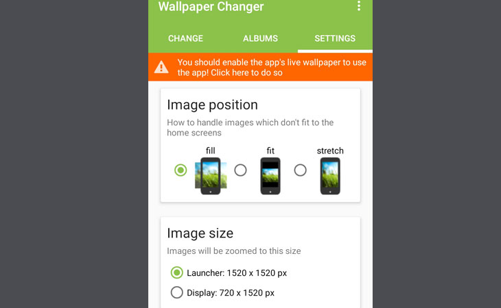 3 cách tự động thay đổi hình nền trên điện thoại Android cực hay > Thay đổi hình nền bằng Wallpaper Changer